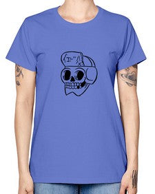 Skull Skeleton 144# - skull and bones -  Missy T-Shirt