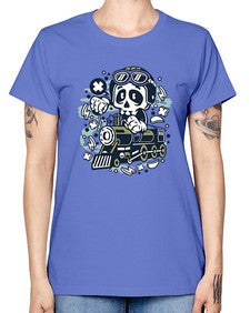 Skull Train 1067# - skull and bones -  Missy T-Shirt