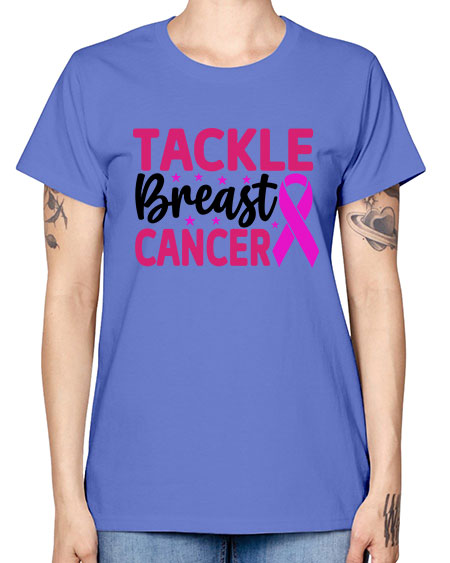 Tackle Breast Cancer 5# - breast cancer -  Missy T-Shirt