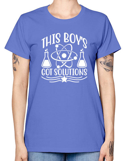 This Boy s Got Solutions 21# - general science -  Missy T-Shirt