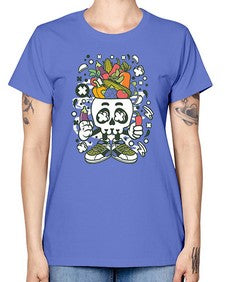 Vegetable Skull Head 1195# - skull and bones -  Missy T-Shirt