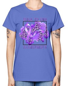 Walk o End AlzheimerS Purple Ribbon 220# - alzheimers -  Missy T-Shirt