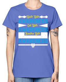 Walk with awareness Eat with awareness Breathe with awareness Style 9# - Self awareness -  Missy T-Shirt