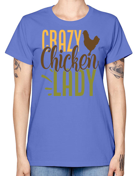 crazy chicken lady 154# - chicken -  Missy T-Shirt