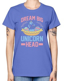 dream big unicorn head 98# - unicorn -  Missy T-Shirt