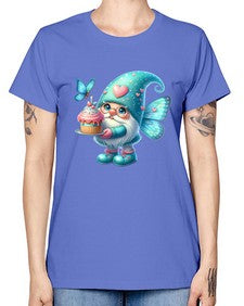 gnome with butterfly 20# - gnome -  Missy T-Shirt