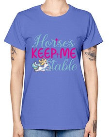 horses keep me stable 170# - unicorn -  Missy T-Shirt