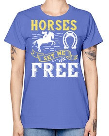 horses set me free Style 39# - horse -  Missy T-Shirt