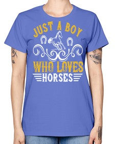 just a boy who loves horses Style 32# - horse -  Missy T-Shirt