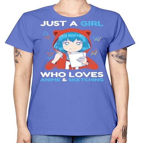 just a girl who loves anime and sketching259# - anime -  Missy T-Shirt