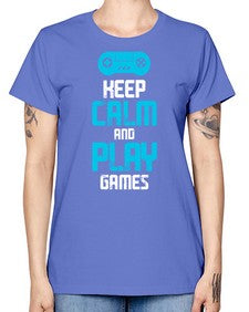 keep calm and play games 133# - video games -  Missy T-Shirt