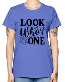look whos one 262# - unicorn -  Missy T-Shirt