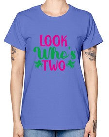look whos two 268# - unicorn -  Missy T-Shirt