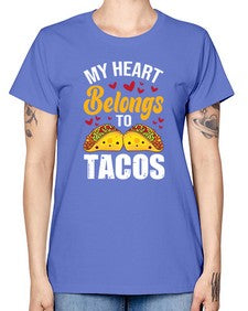 my heart belongs to tacos 1423# - tacos -  Missy T-Shirt