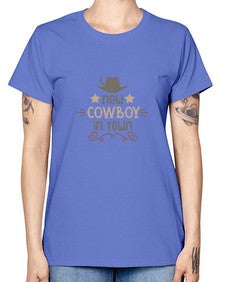 new cowboy in town 953# - western -  Missy T-Shirt