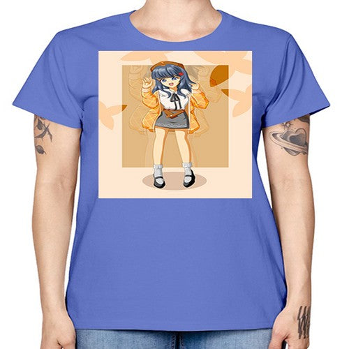 of beautiful girl with jacket 132# - anime -  Missy T-Shirt