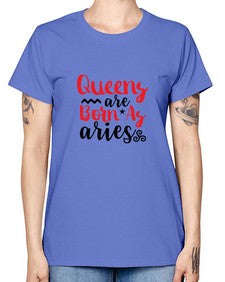 queens Are Born As Aries 384# - aries -  Missy T-Shirt