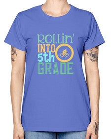 rollin into fifth grade 775# - fifth grade -  Missy T-Shirt