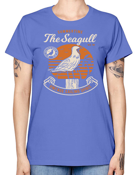 seagul bird 69# - birds -  Missy T-Shirt