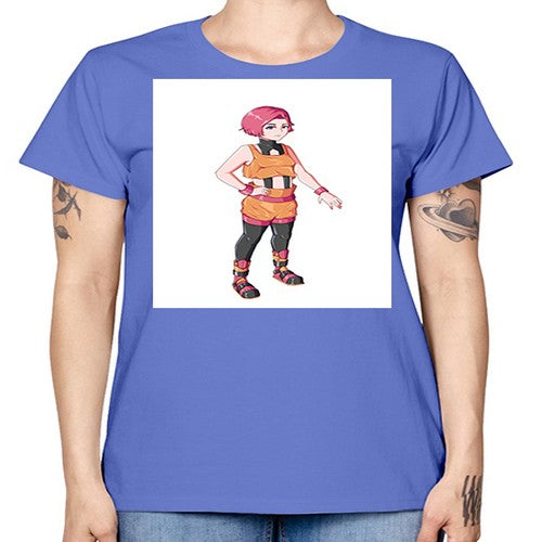 street girl wear orange outfit16# - anime -  Missy T-Shirt