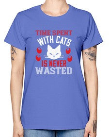 time spend with cat is never wasted Style 120# - cats -  Missy T-Shirt