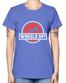 wheels up  50# - airplane -  Missy T-Shirt