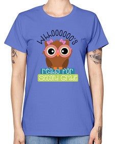 whooos ready for second grade girl 1008# - second grade -  Missy T-Shirt