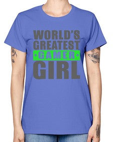 worlds greatest gamer girl 166# - video games -  Missy T-Shirt