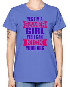 yes im a gamer girl yes i can kick your ass 169# - video games -  Missy T-Shirt