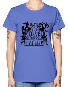 yes the wicked witch does live here 2# - witch -  Missy T-Shirt
