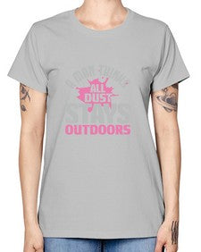 A man thinks all dust stays outdoors Style 14# - cleaner -  Missy T-Shirt