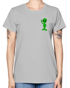 Alien in Pocket Side 3# - ufo -  Missy T-Shirt