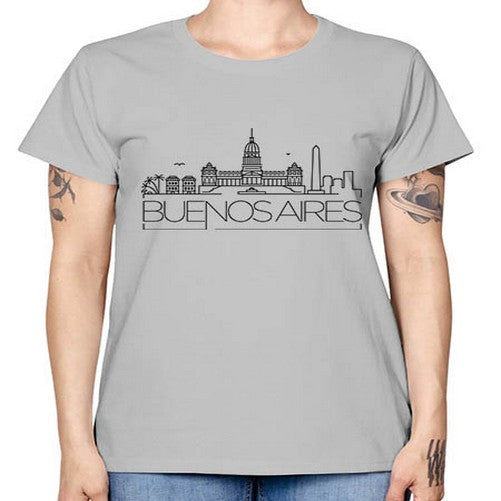 Buenos Aires Minimal Skyline 512# - cities -  Missy T-Shirt