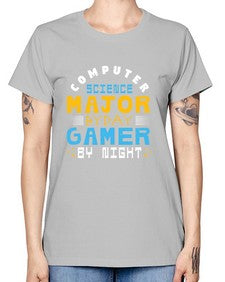 Computer science major by day gamer by night 6# - computer -  Missy T-Shirt