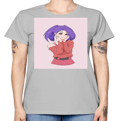 Cute girl with cute pose 138# - anime -  Missy T-Shirt