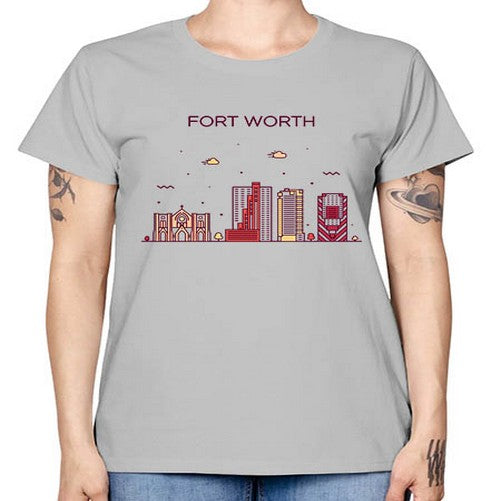 FortWorth 740# - cities -  Missy T-Shirt