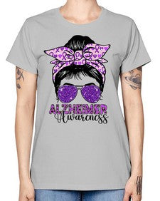 Girl Warrior Alzheimer Awareness 153# - alzheimers -  Missy T-Shirt