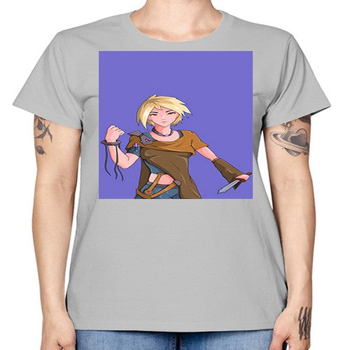 Girl hold knife 12# - anime -  Missy T-Shirt