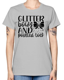 Glitter bows and pointed toes 130# - ballet -  Missy T-Shirt