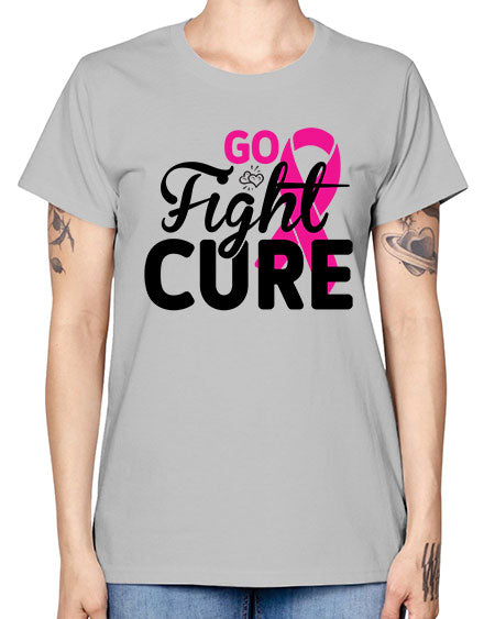 Go Fight Cure 23# - breast cancer -  Missy T-Shirt