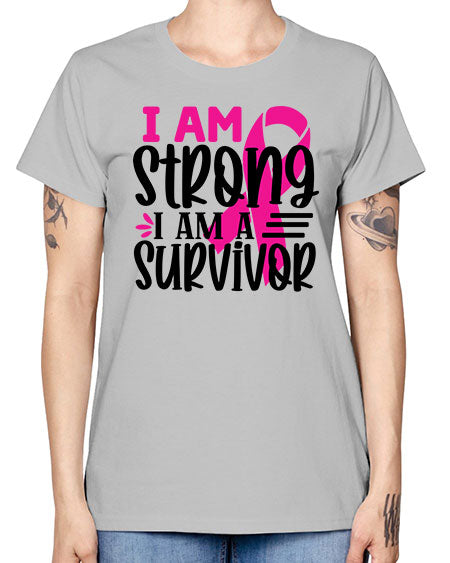 I Am Strong I Am a Survivor 19# - breast cancer -  Missy T-Shirt
