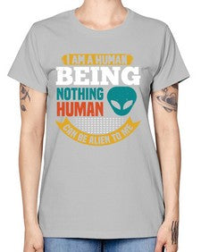I am a human being nothing is alien to me 7# - ufo -  Missy T-Shirt