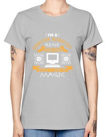 Im a computer scientist please stand back 34# - computer -  Missy T-Shirt