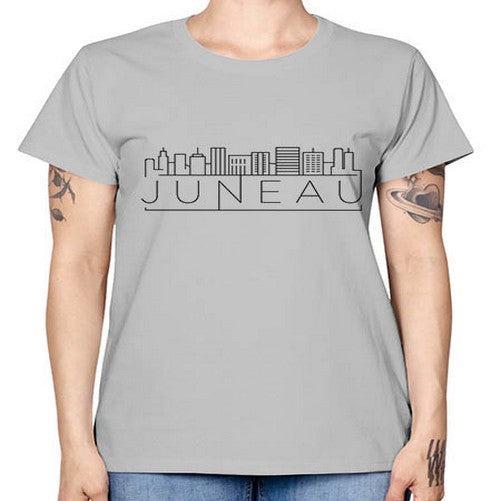 Juneau Minimal Skyline 1003# - cities -  Missy T-Shirt