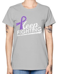 Keep Fighting Alzheimers Epilepsy Warrior Awareness Ribbon 189# - alzheimers -  Missy T-Shirt