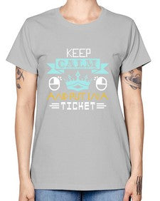 Keep calm and put in a ticket 28# - computer -  Missy T-Shirt