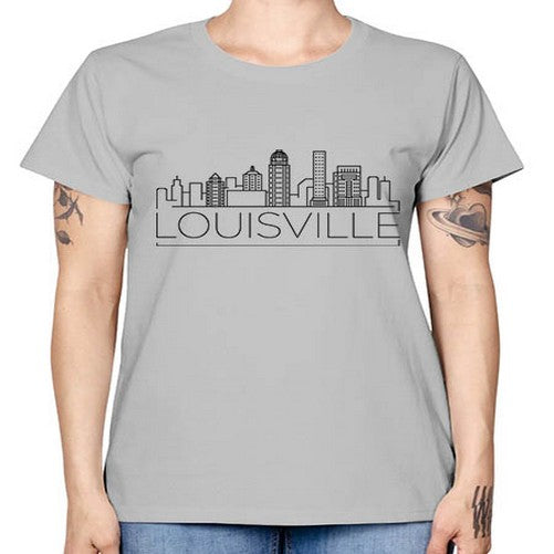 Louisvilla Minimal Skyline 1174# - cities -  Missy T-Shirt