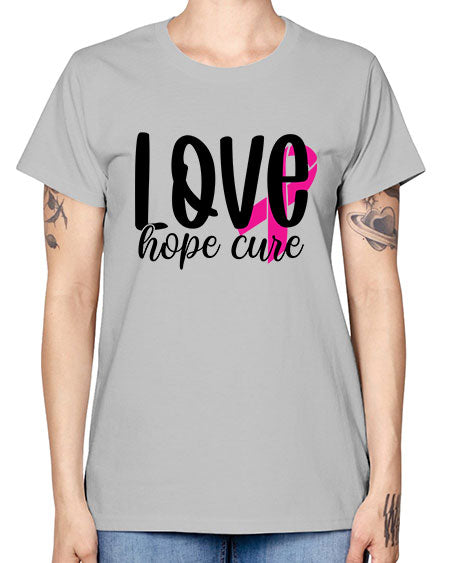 Love Hope Cure 13# - breast cancer -  Missy T-Shirt