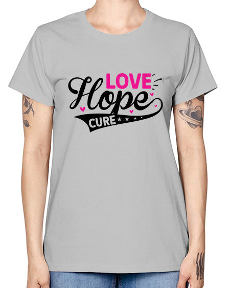 Love Hope Cure 14# - breast cancer -  Missy T-Shirt