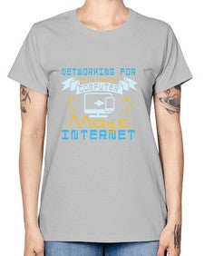 Networking for dummies your computer magic internet 22# - computer -  Missy T-Shirt